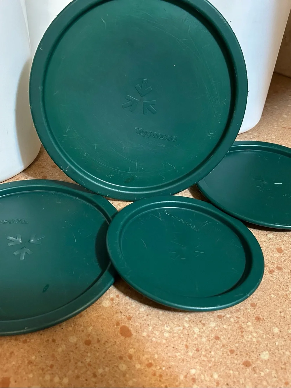Tupperware White Canister Set